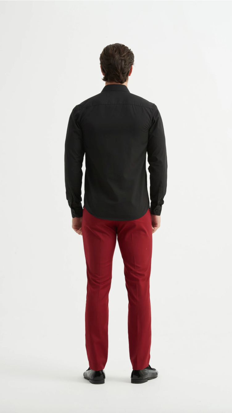 Chemise unie coupe relax Noire