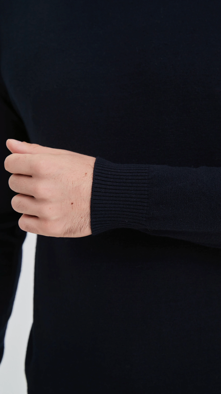 Pull col roulé 'Cashmere Touch' Marine