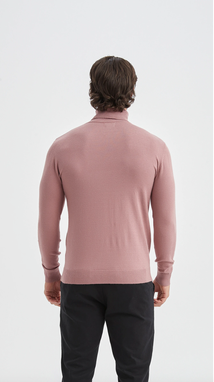 Pull col roulé 'Cashmere Touch' Vieux Rose