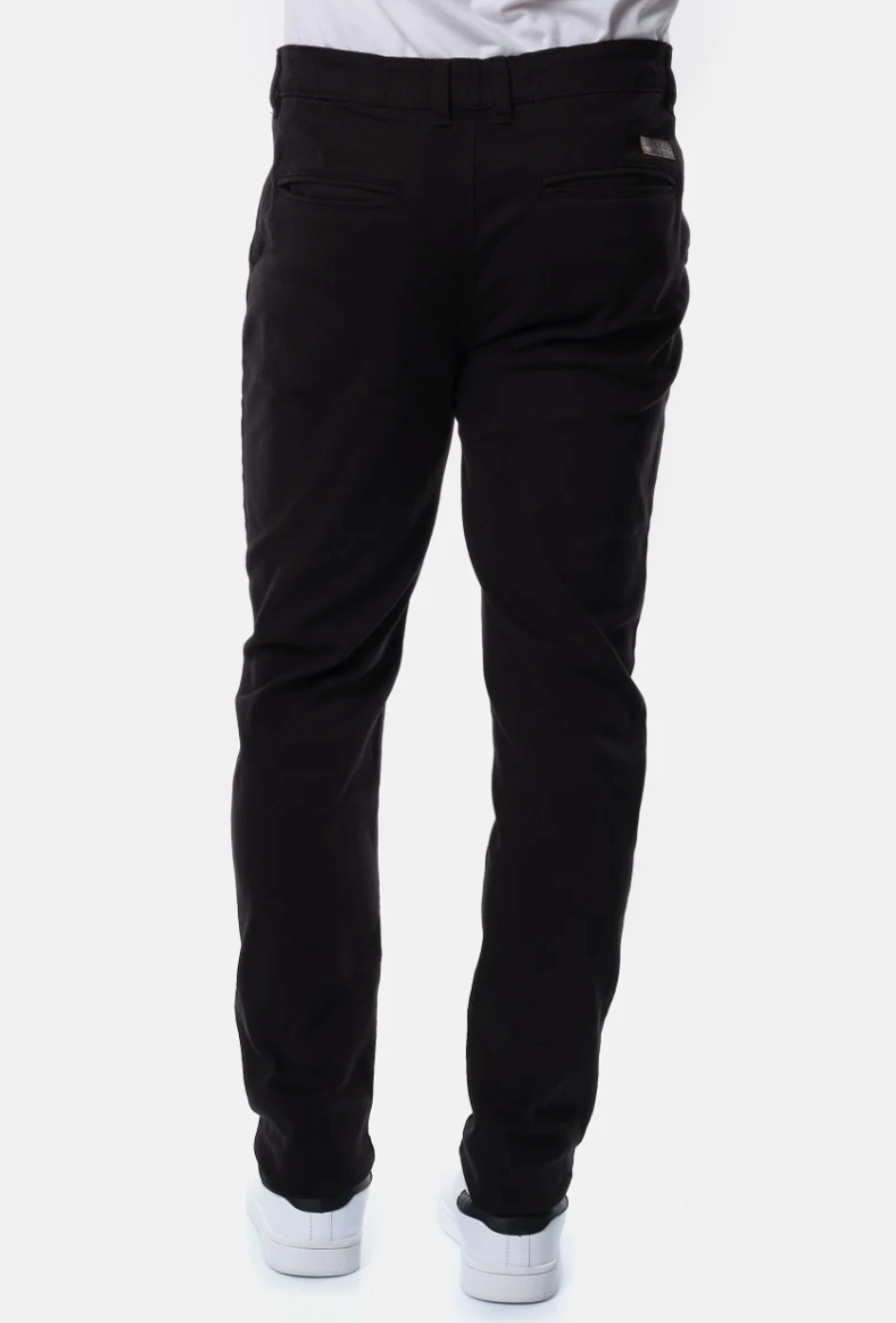 Pantalon chino poches fendues uni homme Noir