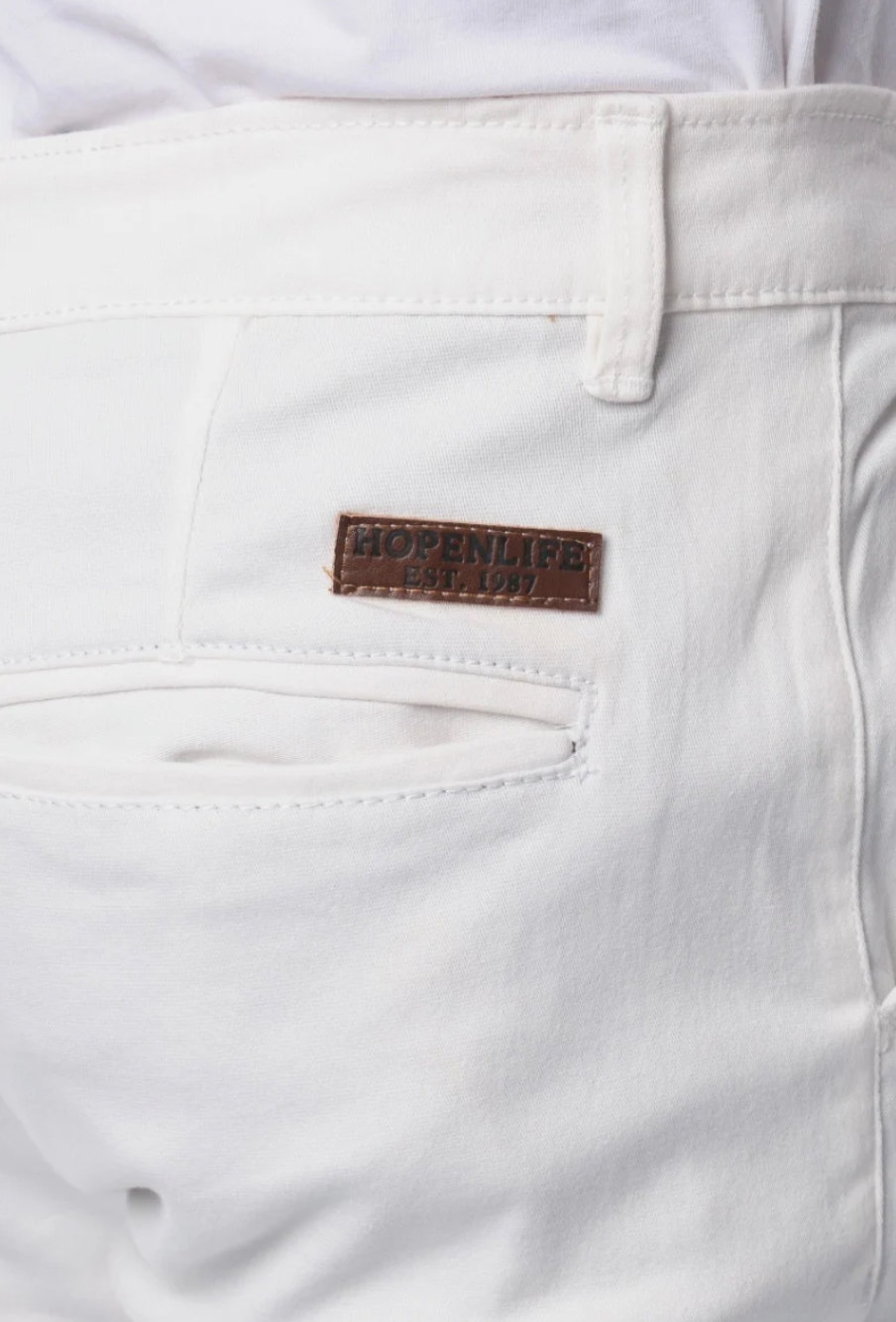 Pantalon chino poches fendues uni homme Ivoire