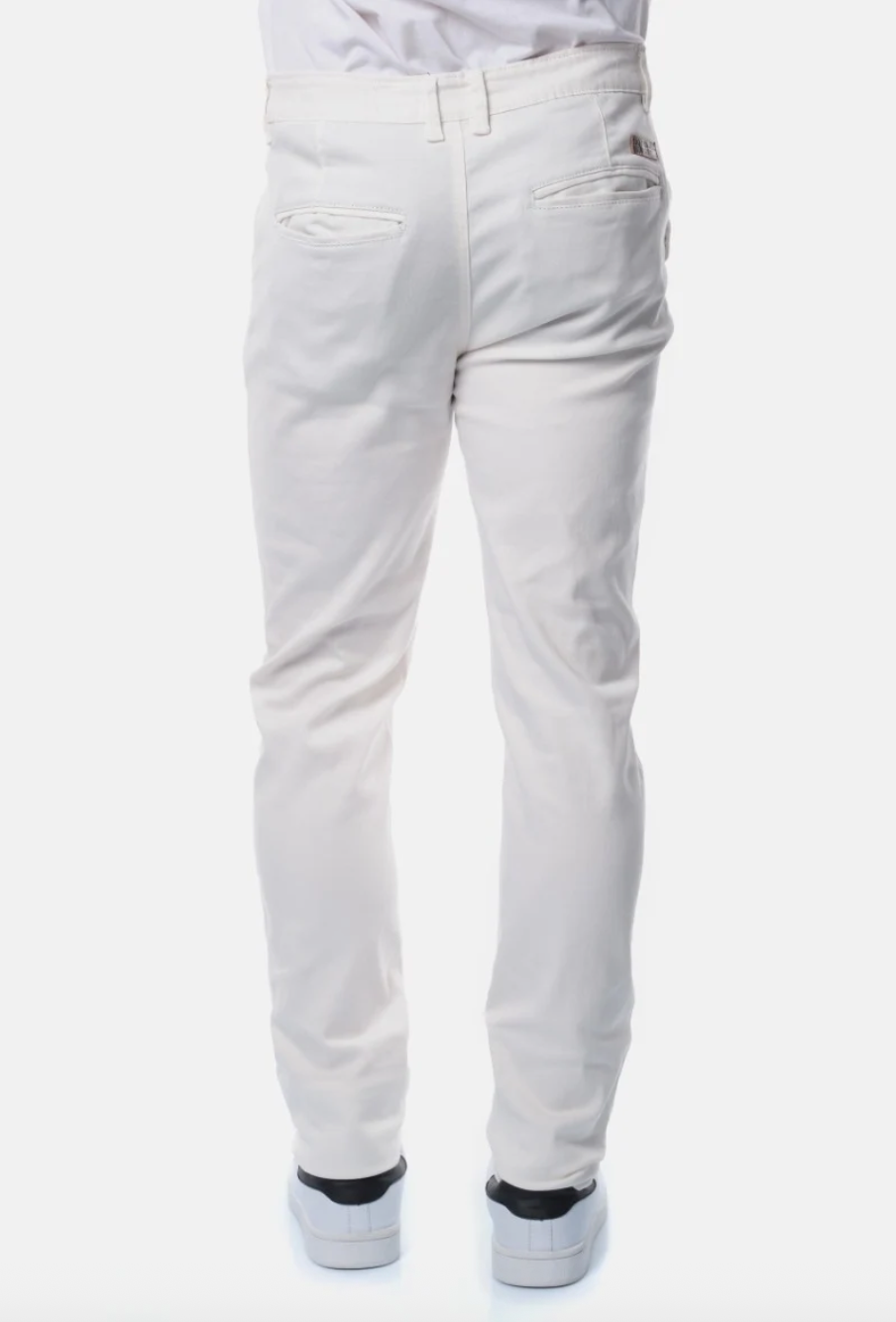 Pantalon chino poches fendues uni homme Ivoire
