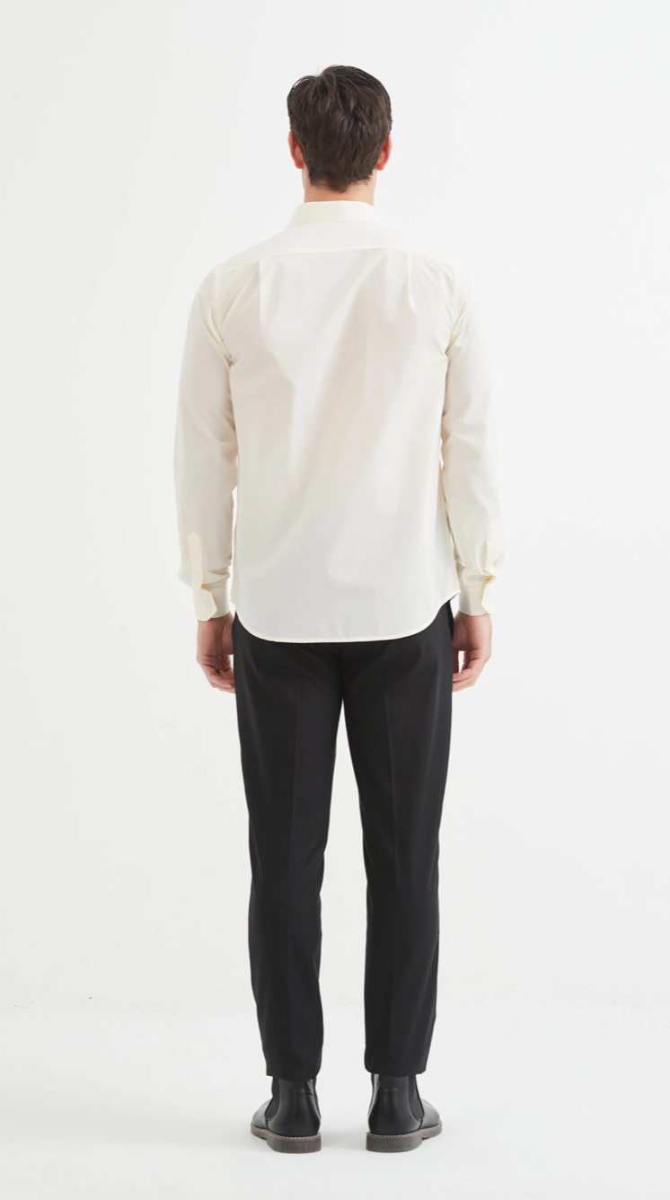 Chemise unie coupe confort Ivoire