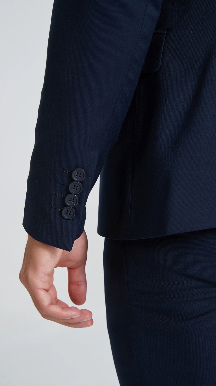 Costume croisé bleu marine 2 pièces