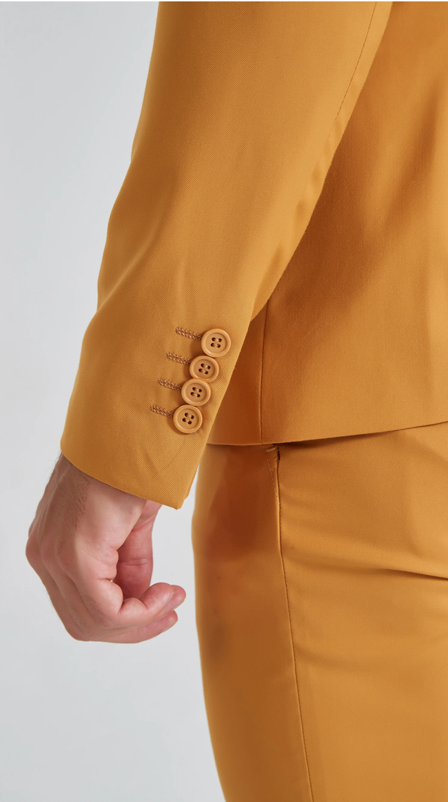 Costume croisé moutarde 2 pièces